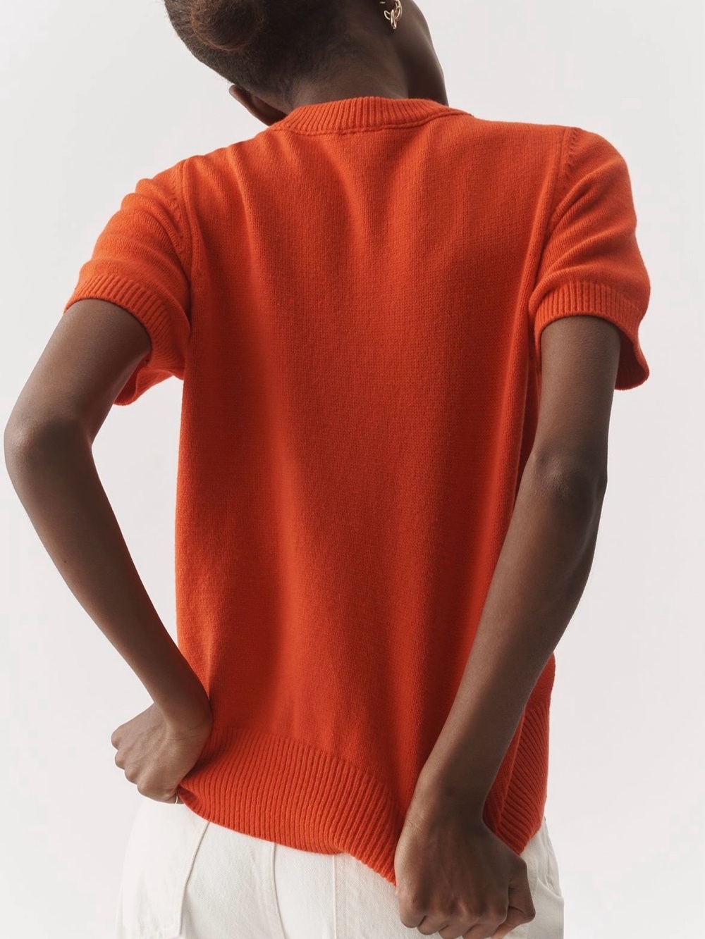 Anthropologie Maeve Short-Sleeve Crew-Neck Cardigan Sweater XL NWT - Picture 2 of 9